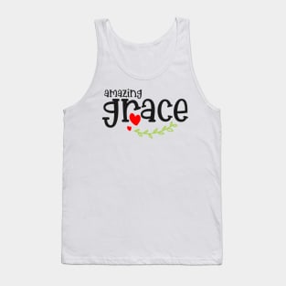 Amazing grace red heart Tank Top